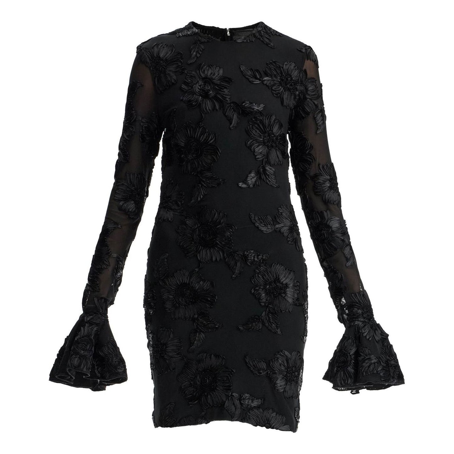 Rotate 'mesh mini dress with embroidered flower details