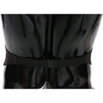 Dolce & Gabbana Elegant Black Dotted Silk Cummerbund Dolce & Gabbana Black