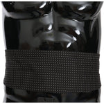 Dolce & Gabbana Elegant Black Dotted Silk Cummerbund Dolce & Gabbana Black