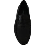 Dolce & Gabbana Exquisite Black Lizard Leather Loafers Dolce & Gabbana Black