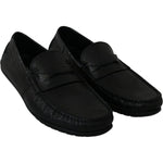Dolce & Gabbana Exquisite Black Lizard Leather Loafers Dolce & Gabbana Black