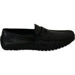 Dolce & Gabbana Exquisite Black Lizard Leather Loafers Dolce & Gabbana Black