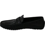 Dolce & Gabbana Exquisite Black Lizard Leather Loafers Dolce & Gabbana Black