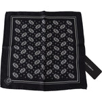 Dolce & Gabbana Elegant Silk Patterned Pocket Square Dolce & Gabbana Black