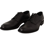 Dolce & Gabbana Elegant Black Derby Formal Shoes Dress Shoes Dolce & Gabbana Black