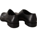 Dolce & Gabbana Elegant Black Derby Formal Shoes Dress Shoes Dolce & Gabbana Black
