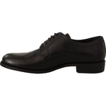 Dolce & Gabbana Elegant Black Derby Formal Shoes Dress Shoes Dolce & Gabbana Black