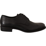 Dolce & Gabbana Elegant Black Derby Formal Shoes Dress Shoes Dolce & Gabbana Black