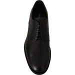 Dolce & Gabbana Elegant Black Derby Formal Shoes Dress Shoes Dolce & Gabbana Black