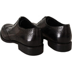 Dolce & Gabbana Elegant Wingtip Derby Oxford Shoes Dolce & Gabbana Black