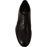 Dolce & Gabbana Elegant Wingtip Derby Oxford Shoes Dolce & Gabbana Black