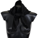 Missoni Elegant Black Wool Scarf with Logo Embroidery Missoni Black