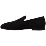 Dolce & Gabbana Elegant Jacquard Slide On Loafers Flats Dolce & Gabbana Black