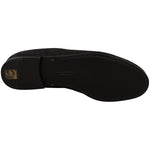 Dolce & Gabbana Elegant Jacquard Slide On Loafers Flats Dolce & Gabbana Black