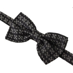 Dolce & Gabbana Elegant Polka Dot Silk Bow Tie Dolce & Gabbana Black