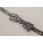 Dolce & Gabbana Elegant Black Silk Bow Tie Dolce & Gabbana Gray