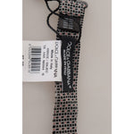 Dolce & Gabbana Elegant Black Silk Bow Tie Dolce & Gabbana Dark Gray