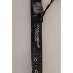 Dolce & Gabbana Polka Dot Silk Bow Tie in Black and White Dolce & Gabbana Dark Gray