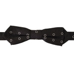 Dolce & Gabbana Polka Dot Silk Bow Tie in Black and White Dolce & Gabbana Black