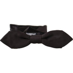 Dolce & Gabbana Elegant Black Silk Bow Tie Dolce & Gabbana Black