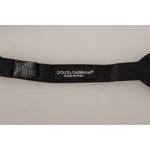 Dolce & Gabbana Elegant Black Silk Bow Tie Dolce & Gabbana Dark Gray