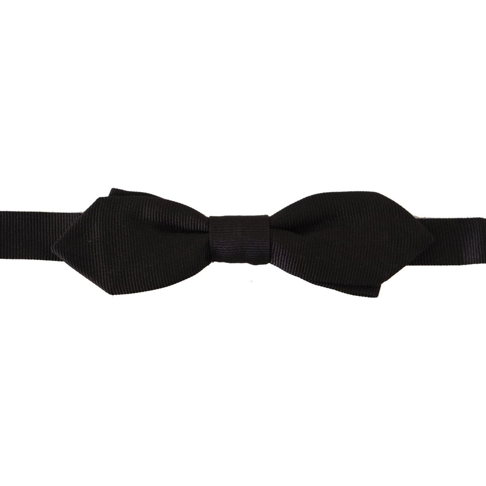 Dolce & Gabbana Elegant Black Silk Bow Tie Dolce & Gabbana Black