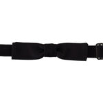 Dolce & Gabbana Elegant Black Silk Bow Tie Dolce & Gabbana Black