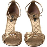 Dolce & Gabbana Crystal Embellished Heel Sandals
