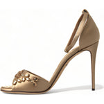 Dolce & Gabbana Crystal Embellished Heel Sandals