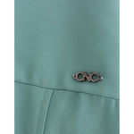 Costume National Elegant Green V-Neck Midi Dress Costume National Slate Gray