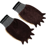 Dolce & Gabbana Beige Acrylic Knitted Fur Wrist Mitten Gloves Dolce & Gabbana Black