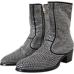 Dolce & Gabbana Black Rhinestone Crystal Chelsea Boots Shoes Dolce & Gabbana Dark Slate Gray