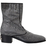 Dolce & Gabbana Black Rhinestone Crystal Chelsea Boots Shoes Dolce & Gabbana Dark Slate Gray