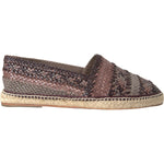 Dolce & Gabbana Brown Buffalo Leather Espadrille Flats Shoes Dolce & Gabbana Dim Gray
