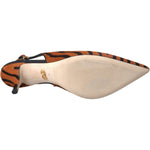 Dolce & Gabbana Black Orange Zebra Leather Slingbacks Shoes 1728,67345645728,Dolce & Gabbana,EU35/US4.5,EU36/US5.5,EU37/US6.5,EU38/US7.5,Material: Pony Hair,New with tags,Orange,Sandals - Women - Shoes,Shoes,Women - Shoes Dolce & Gabbana LA11133-35