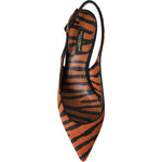 Dolce & Gabbana Black Orange Zebra Leather Slingbacks Shoes 1728,67345645728,Dolce & Gabbana,EU35/US4.5,EU36/US5.5,EU37/US6.5,EU38/US7.5,Material: Pony Hair,New with tags,Orange,Sandals - Women - Shoes,Shoes,Women - Shoes Dolce & Gabbana LA11133-35