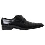 Dolce & Gabbana Black Polished Leather Formal Dress Shoes Dolce & Gabbana Black