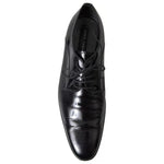 Dolce & Gabbana Black Polished Leather Formal Dress Shoes Dolce & Gabbana Dark Slate Gray