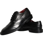 Dolce & Gabbana Black Leather Oxford Wingtip Formal Men Shoes Dolce & Gabbana Black