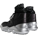 Dolce & Gabbana Black Nylon Galileo High Top Sneakers Shoes Dolce & Gabbana Gray