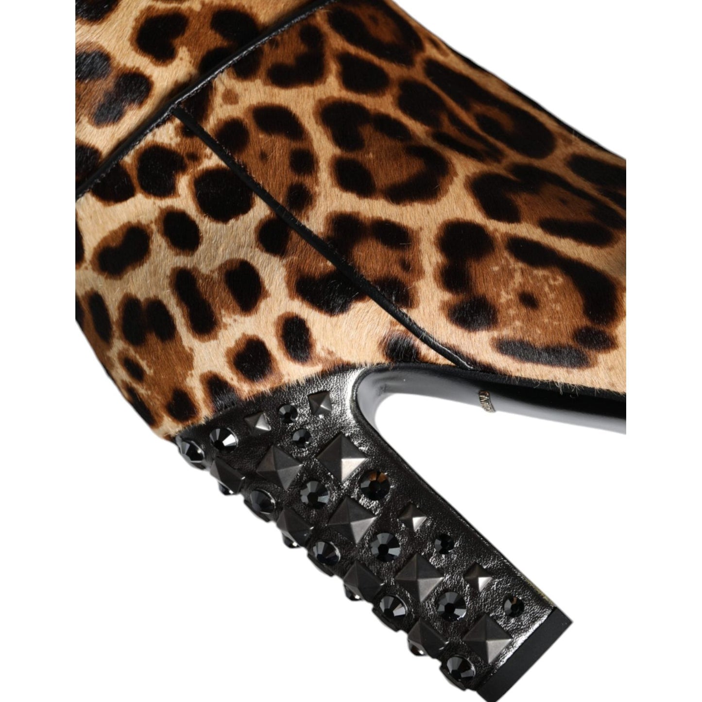 Dolce & Gabbana Beige Black Leopard Knee High Boots Shoes 1728,67345645728,Beige,Boots - Women - Shoes,Dolce & Gabbana,EU37/US6.5,EU38.5/US8,Material: 99% Calf Fur 1% Lamb Leather,New with tags,Shoes,Women,Women - Shoes Dolce & Gabbana LA11526-37