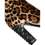 Dolce & Gabbana Beige Black Leopard Knee High Boots Shoes 1728,67345645728,Beige,Boots - Women - Shoes,Dolce & Gabbana,EU37/US6.5,EU38.5/US8,Material: 99% Calf Fur 1% Lamb Leather,New with tags,Shoes,Women,Women - Shoes Dolce & Gabbana LA11526-37