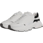 Dolce & Gabbana White Silver DAYMASTER Leather Sneakers Shoes 1728,67345645728,Dolce & Gabbana,EU44.5/US11.5,Material: 83% Calf Leather 10% PU 7% Polyester,Men,Men - Shoes,New with tags,Shoes,Sneakers - Men - Shoes,White Dolce & Gabbana MV6430