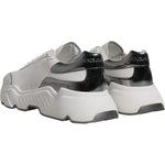 Dolce & Gabbana White Silver DAYMASTER Leather Sneakers Shoes 1728,67345645728,Dolce & Gabbana,EU44.5/US11.5,Material: 83% Calf Leather 10% PU 7% Polyester,Men,Men - Shoes,New with tags,Shoes,Sneakers - Men - Shoes,White Dolce & Gabbana MV6430