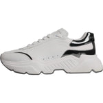 Dolce & Gabbana White Silver DAYMASTER Leather Sneakers Shoes 1728,67345645728,Dolce & Gabbana,EU44.5/US11.5,Material: 83% Calf Leather 10% PU 7% Polyester,Men,Men - Shoes,New with tags,Shoes,Sneakers - Men - Shoes,White Dolce & Gabbana MV6430