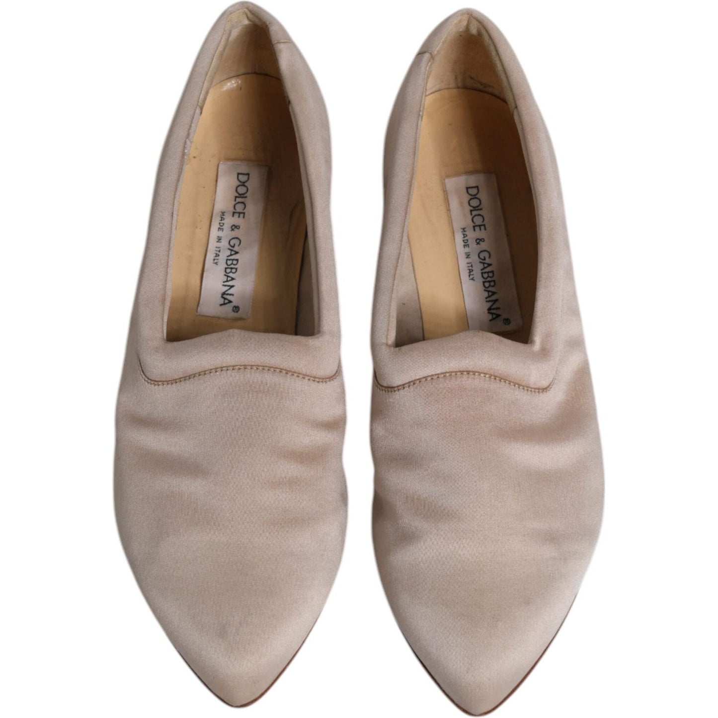 Dolce & Gabbana Beige Fabric Slip On Ballerina Flats Shoes 1728,67345645728,Beige,Dolce & Gabbana,EU39/US8.5,Flat Shoes - Women - Shoes,Material: Fabric,Preowned / Defect,Shoes,Women,Women - Shoes Dolce & Gabbana LA12136-39
