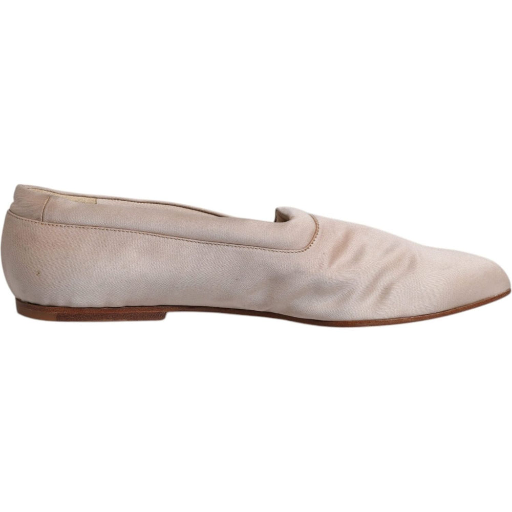 Dolce & Gabbana Beige Fabric Slip On Ballerina Flats Shoes 1728,67345645728,Beige,Dolce & Gabbana,EU39/US8.5,Flat Shoes - Women - Shoes,Material: Fabric,Preowned / Defect,Shoes,Women,Women - Shoes Dolce & Gabbana LA12136-39