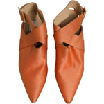 Dolce & Gabbana Orange Kitten Heels Slingback Sandals Shoes 1728,67345645728,Dolce & Gabbana,EU40/US9.5,Material: Leather,Orange,Preowned / Defect,Sandals - Women - Shoes,Shoes,Women,Women - Shoes Dolce & Gabbana LA12217-40