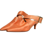 Dolce & Gabbana Orange Kitten Heels Slingback Sandals Shoes 1728,67345645728,Dolce & Gabbana,EU40/US9.5,Material: Leather,Orange,Preowned / Defect,Sandals - Women - Shoes,Shoes,Women,Women - Shoes Dolce & Gabbana LA12217-40