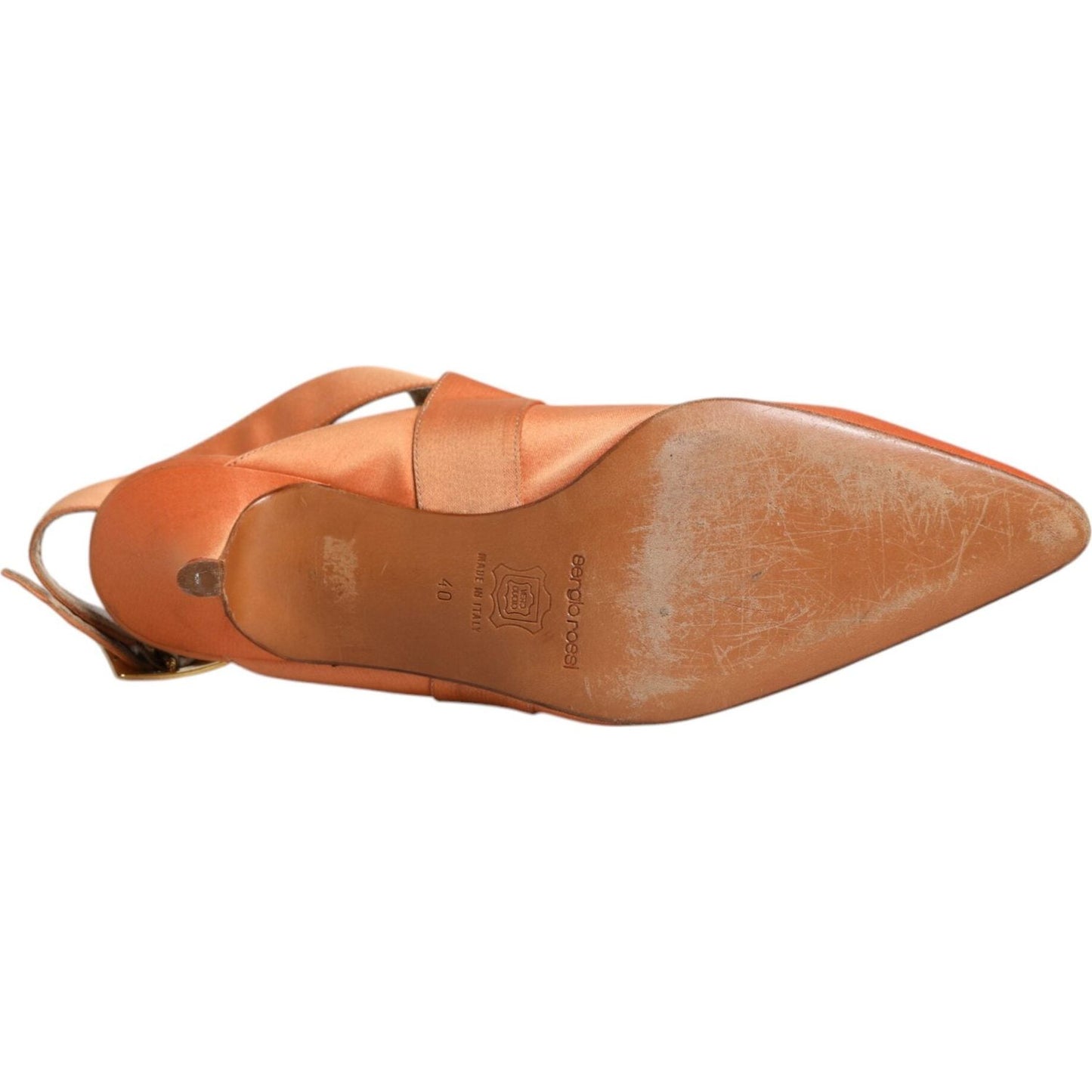 Dolce & Gabbana Orange Kitten Heels Slingback Sandals Shoes 1728,67345645728,Dolce & Gabbana,EU40/US9.5,Material: Leather,Orange,Preowned / Defect,Sandals - Women - Shoes,Shoes,Women,Women - Shoes Dolce & Gabbana LA12217-40